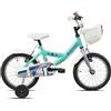 Legnano Mountain Bike acciaio 14 con rotelle BIMBA Aquamarine Glossy (1 vel)