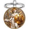 ARYASTYLE Portachiavi, gioiello borsa cabochon della dea Atena e scudo della medusa.