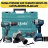 makota Kit Makota 3 In 1 Trapano Avvitatore + Flex Smerigliatrice Svitabulloni Impulsi