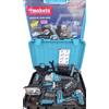makota Kit 4in1 Trapano Smerigliatrice Avvitatore ad Impulsi Lampada 2 batterie Makota