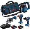 Bosch Professional Bosch PRO 18V System Combo Kit: GSR 18V-65 + GDX 18V-285 + GWS 18V-8 + GBH 18V-22