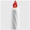 La Briantina Lumino Votivo a LED Torciglione, Bianco, Luce Rossa Tremolante, Pile Incluse