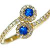 Nessuno Nuovissimo anello con diamanti K18YG Aunite 0,12 ct D0,27 ct Towa Emoa...