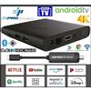 DIPROGRESS Decoder Smart Tv Digitale Terrestre DVB-T2 4K H.265 HDMI WiFi Scart Dazn Netflix
