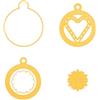 Nellie's Choice Sfere fustellatrici a forma di fustellatura - 4 stampi da taglio e stampi da taglio per Natale 7,5 x 8,5 cm per produzione di biglietti, artigianato