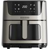 Black & Decker Friggitrice ad aria 2000W (8Lt) BXAF8000E Inox e Black