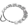 Swarovski 5709259 Collana The Vienna Collection Piuma, Bianca, Placcato rutenio