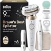 EPILATORE ELETTRICO DONNA SILK ÉPIL 9 FLEX SKINSPA 9-681 3D ORO RASOIO DEPILAZIO