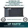 UP PARTS Batteria DELL WDX0R con Chip Originale per PC Portatile 17368-0027