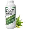 OLIO DI NEEM 1L CONCENTRATO IDRODISPERSIBILE PER IRRIGAZIONE E TRATTAMENTI NATUR