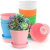 Does not apply VASI DA FIORI COLORATI IN PLASTICA SET DI 10 VASI PICCOLI 10 CM PER PIANTE DECOR