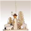 Holzspielzeug und Kunstgewerbe Peter Ulb Pendenti Albero Pastorizia, Natura 6,5cm Nuovo Accessori di Natale Seiffen