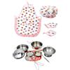 Set da cucina realistico per bambini in acciaio inossidabile con pentole e