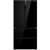 Aspes Frigorifero French Door in vetro nero, 4 ante, AFF18801ENFIDN, capacità 510 litri, No Frost, Multi Air Flow, 38 dB, porta francese, apertura tipo maniglia, classe energetica E