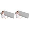 Medi Partners Lenzuola Lettino Neonato 70x140-100% Cotone Lenzuolo con Angoli Culla Coprimaterasso fitted Materassino Sheet Letto Bambino Lenzuolino (Grigio) (Confezione da 2)