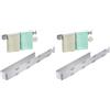 Alyvisun Porta Salviette da Bagno, Portasciugamani Adesivo Monoblocco con Ganci, Porta Asciugamani in Acciaio Inossidabile 304 per Bagno, Cucina e Doccia (Confezione da 2)
