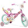 TOIMSA Bicicletta per bambini con design unicorno 14 PULGADAS