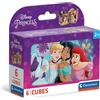 CLEMENTONI Puzzle da 6 cubi DISNEY-PRINCESAS-PLAY-FOR-FUTURE