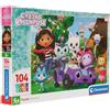 CLEMENTONI Puzzle per bambini da 104 pezzi GABBY''S DOLLHOUSE 38X27CM