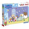 CLEMENTONI Puzzle per bambini da 104 pezzi PEPPA PIG MAXI