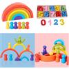 Rainbow Stacker Stacker Puzzle Blocks E Numeri Arabi Che Imparano I Giocattoli