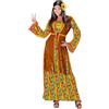 W WIDMANN MILANO Party Fashion - Costume hippie da donna | Abito con gilet e collana con simbolo della pace, stile Flower Power per feste anni '70, Carnevale