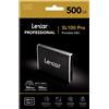 Lexar 500GB SSD Portable SL100 USB 3.1 R 1050 MB/s W 900 MB/s