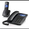MOTOROLA C4201 COMBO TELEFONO DA TAVOLO + 1 CORDLESS DECT NERO