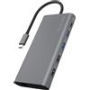 ‎RaidSonic Technology GmbH ICY BOX USB-C Docking Station (11-in-1) Triple Monitor 2 HDMI and 1 DP , Laptop