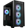 ASUS A21 PLUS TG ARGB BLACK, CASE MICRO-ATX, SUPPORTA SCHEDE MADRI CON CONNETTOR