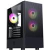 ITEK CASE SIISBE 3.0 - GAMING MIDDLE TOWER, 3X12CM ARGB FAN, USB3, SIDE PANEL TE