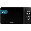 Cecotec Forno a Microonde 20L Proclean 3030 Flatbed. 700W, Design Compatto, Interno Ceramico, Modalità Scongelamento, Timer 30 Min, Tecnologia 3Dwave, Dettagli Fullcrystal