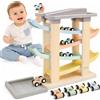 Joyreal Giochi Montessori 1 anno Piste Macchinine Cars per Bambini Giochi Legno