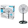 Ventilatore a Piantana 5 Pale in Acciaio 3 Velocità Regolabile Oscillante