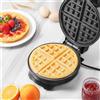 Piastra per Waffle Elettrica 1000W Macchina per Cialde Antiaderente Nera Maker