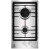 ELECTROLUX EGG3322NVX PIANO COTTURA A GAS 2 FUOCHI PIANO IN ACCIAIO INOX GRIGIO