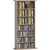 HOMCOM Scaffale Porta CD con 6 Ripiani Regolabili per 360 CD/185 DVD Color Legno