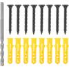 Concrete and Gypsum Board Wall Anchors with Screws and Drill Bit