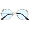 Kids Sunglasses Girls Blue Metal Frame Durable Pc Lens Uv Protection
