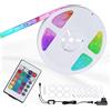 Briloner Striscia LED RGB con telecomando IP44 per esterni 18W Dimmerabile Cambio Colore