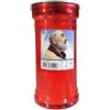 Candela di Cera 12 cm T40 Padre Pio Cero Votivo Lumino Antivento Luce Votiva