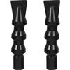 2Pcs Aquarium Water Outlet Black Plastic Nozzles with Precise Flow Control
