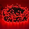 Partenopea Luci Natale 500 LED Perle Reflex Rossi 15 Metri 8 Giochi Catena Albero Esterno