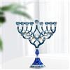 Candelabro Portacandele Menorah Da Tavolo Pezzo Da Esposizione in Lega
