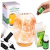 Ogrody Solne LAMPADA DI SALE PER AROMATERAPIA + OLIO ESSENZIALE DI EUCALIPTO NATURALE 12 ml