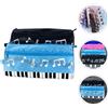 Polyester Music Note Pencil Pouch Portable Pen Storage Bag Assorted Colors