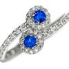 Nessuno Nuovissimo anello con diamanti Pt900 Aunite 0,12 ct D0,26 ct Towa Emoa...