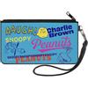 Peanuts Canvas Zipper Wallet SMALL PEANUTS Charlie Brown Snoopy and Woodstock Typography