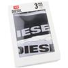 DIESEL Umbx-Shawnthreepack-Out Slip Uomo 3 Pezzi XL Nero Bianco