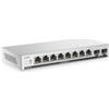 ZYXEL Switch 8 Porte Gigabit | Smart Managed Ethernet | GS1915-10v2 | 8x Porte GbE + 2x Porte SFP Uplink, Senza Ventola, NebulaFlex, VLAN, QoS, Kit Montaggio a Parete